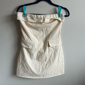 Kaiia Cream Strapless Mini Dress